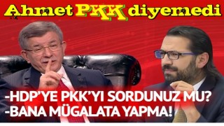 Ahmet Davutoğlu PKK diyemedi