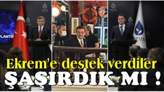 Ali Babacan ve Ahmet Davutoğlu'ndan Ekrem'e destek geldi