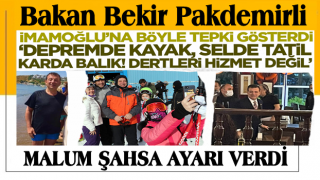 Bakan böyle tepki gösterdi: Depremde kayak, selde tatil, karda balık! Bunların derdi hizmet falan değil!