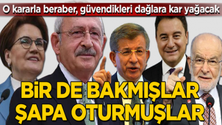 Bir de bakmışsınız, Millet İttifakı'ndakiler şapa oturmuş