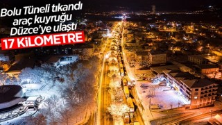 Bolu'daki araç kuyruğu Düzce'ye ulaştı