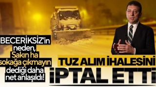 Ekrem kış soğuğunda tuz alım ihalesini iptal etti! İstanbul trafiği felç oldu