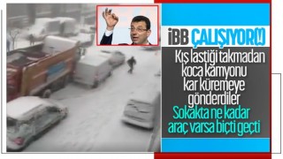 Esenyurt'ta karda kayan tuzlama aracı, yolda kalan otomobillere çarptı