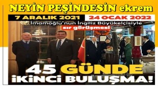 İBB Ekrem 2023 seçimlerine mi hazırlanıyor? İngiliz Büyükelçi ile sır görüşme...!!