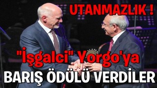 ‘İşgal’ci Yorgo’ya ‘Barış Ödülü’ verdiler