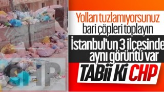 Kar yağışı sonrası CHP'li belediyelerde çöpler toplanmadı