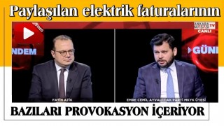 AK Partili Ayvalı: Elektrik faturası paylaşımları provokasyon içeriyor