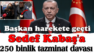 Cumhurbaşkanı Erdoğan'dan Sedef Kabaş'a tazminat davası