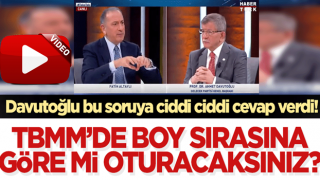 Davutoğlu bu soruya ciddi ciddi cevap verdi: TBMM'de boy sırasına göre mi oturacaksınız?