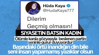 HDP'li Hüda Kaya'nın Cumhurbaşkanı Erdoğan'a yönelik çirkin paylaşımı