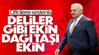 Binali Yıldırım'dan çiftçilere: Dağı taşı ekin