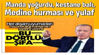 Cumhurbaşkanı Erdoğan, gece yatmadan yediği karışımın tarifini verdi