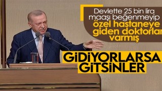 Cumhurbaşkanı Erdoğan'dan özel sektöre geçen doktorlara: Gidiyorlarsa gitsinler