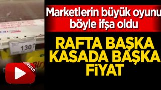 Marketlerin zam oyunu böyle ifşa oldu! Etikette başka kasada başka