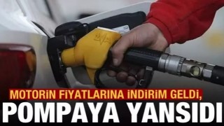 Motorine indirim geldi, pompa fiyatlarına yansıdı