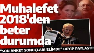 "Son anket sonuçları elimde" deyip paylaştı! Muhalefet 2018'den beter durumda