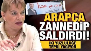 Arapça zannedip eleştirdiği afiş Süryanice çıkınca... Mine Kırıkkanat: Özür dilerim