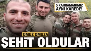 5 kahramanımız aynı karede! Omuz omuza şehit oldular