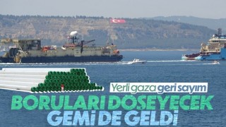 Karadeniz’de doğalgaz için boru serpecek gemi Çanakkale Boğazı’ndan geçti