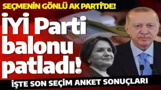 Seçim anketlerinde İYİ Parti balonu patladı! Seçmenin gönlü AK Parti'de! İşte son seçim anket sonuçları