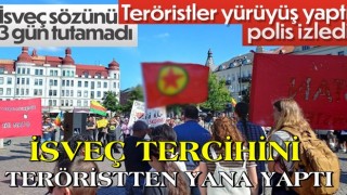 İsveç'te PKK terör örgütü destekçileri eylem düzenledi