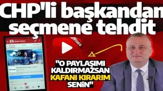 CHP'li Sinop Belediye Başkanı Barış Ayhan'dan seçmene tehdit: Kafanı kırarım senin