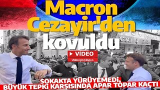 Emmanuel Macron Cezayir'de yuhalandı! Alanı hızla terketti