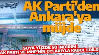 AK Parti ve MHP'nin oylarıyla kabul edildi! Suya yüzde 50 indirim geliyor