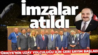 Bakan Varank duyurdu! İlk uzay yolculuğu için imzalar atıldı