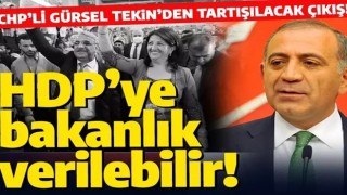 Gürsel Tekin: HDP'ye bakanlık verilebilir