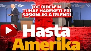 Hasta Amerika! Joe Biden yine tuhaf hareketler sergiledi