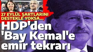 HDP'den Bay Kemal'e emir tekrarı: 27 Eylül maddelerini destekle yoksa...