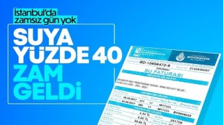 İstanbul'da suya yüzde 40.38 zam