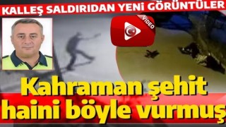 Mersin'deki kalleş saldırıdan yeni görüntü! Kahraman Şehit Gezer haini böyle vurmuş