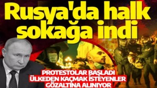 Rusya'da halk sokağa indi: 30'u aşkın şehirde protestolar başladı: Ülkeden kaçmak isteyenler gözaltına alınıyor