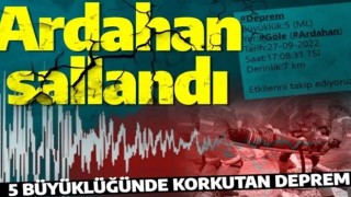 Son dakika: Ardahan'da 5 büyüklüğünde deprem meydana geldi!