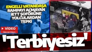 Vicdansız İETT şoförü engelli vatandaşı araca almadı: Yolcularla şoför arasında tartışma çıktı