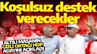 Altılı masanın gizli ortağı HDP adayını açıkladı: Koşulsuz destek verecekler