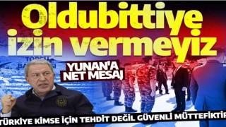 Bakan Akar'dan Yunanistan'a net mesaj: Oldubittiye izin vermeyiz