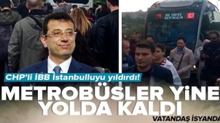 CHP’li İBB İstanbulluyu yıldırdı! Toplu taşıma çilesi bitmiyor: Metrobüsler yine yolda kaldı .