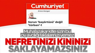 Cumhuriyet yazarı Emre Kongar'dan başörtüsüne öfke