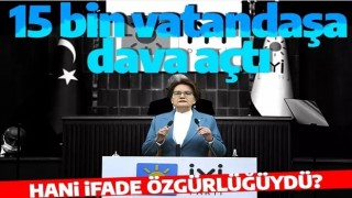 Hani ifade özgürlüğü? Akşener tam 15 bin vatandaşa 'hakaret davası' açtı