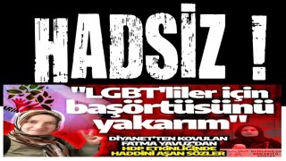 HDP etkinliğinde Fatma Yavuz'dan haddini aşan sözler! LGBT'yi böyle savundu: LGBT'li kardeşlerim için başörtüsünü yakarım