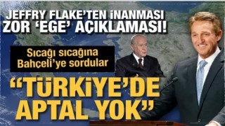 Jeffry Flake'in 'Ege' açıklamasına Bahçeli'den cevap: Türkiye'de aptal yok!