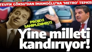 Metro projesini sahiplenen İmamoğlu'na tepki: Yine milleti kandırıyor