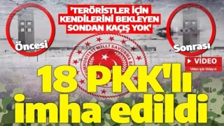 PKK'ya bir ağır darbe daha: 18 terörist leş edildi