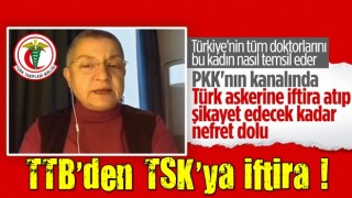 Şebnem Korur'dan PKK kanalında TSK'ya iftira