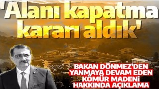 Son dakika: Bakan Dönmez açıkladı! 'Maden alanını kapatma kararı aldık'