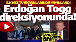 Erdoğan'ın Togg kullanırken çekilen yeni görüntüleri yayınlandı! O anları gülümseyerek anlattı