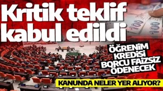 Öğrenim kredisi, kur korumalı mevduat uygulaması gibi düzenlemeleri de içeren kanun teklifi kabul edildi!